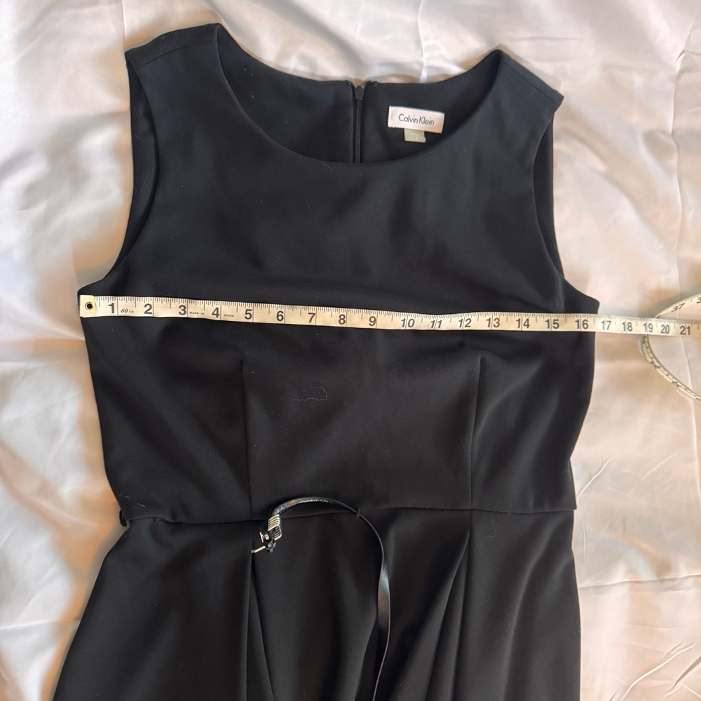 Women's Calvin Klein Black & Light Blue/Green Sleeveless Dress, Size 8 - Picture 6 of 10